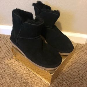 Ugg fur suede short boots